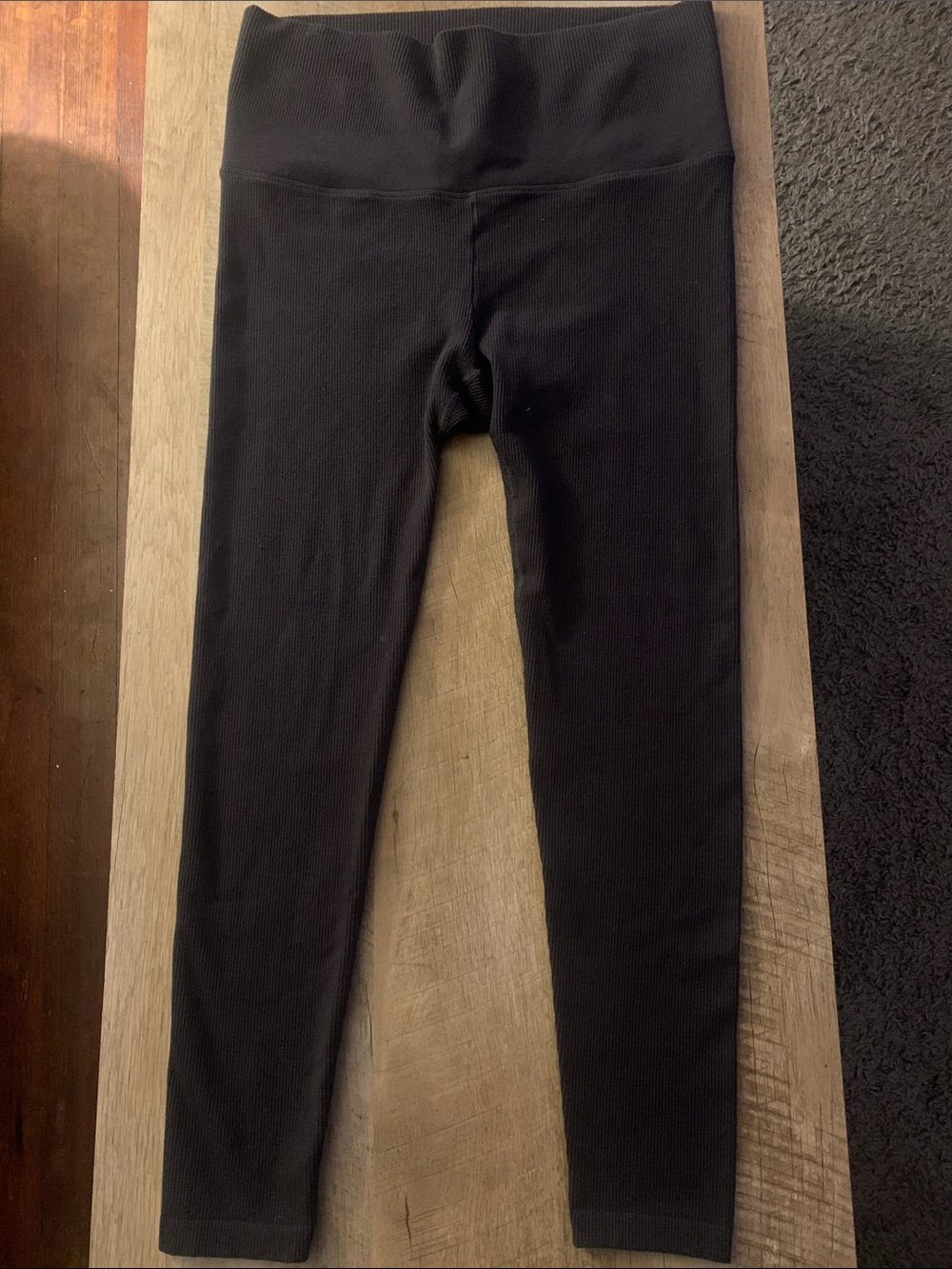 all in motion Black High-Waist Ribbed Leggings